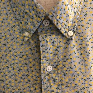 J. Crew Yellow Floral Shirt